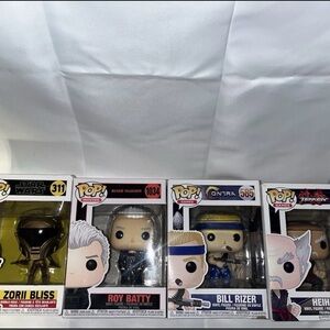 Funko Pop Lot of 4 – Heihachi, Zorii Bliss, Roy Batty & Bill Rizer